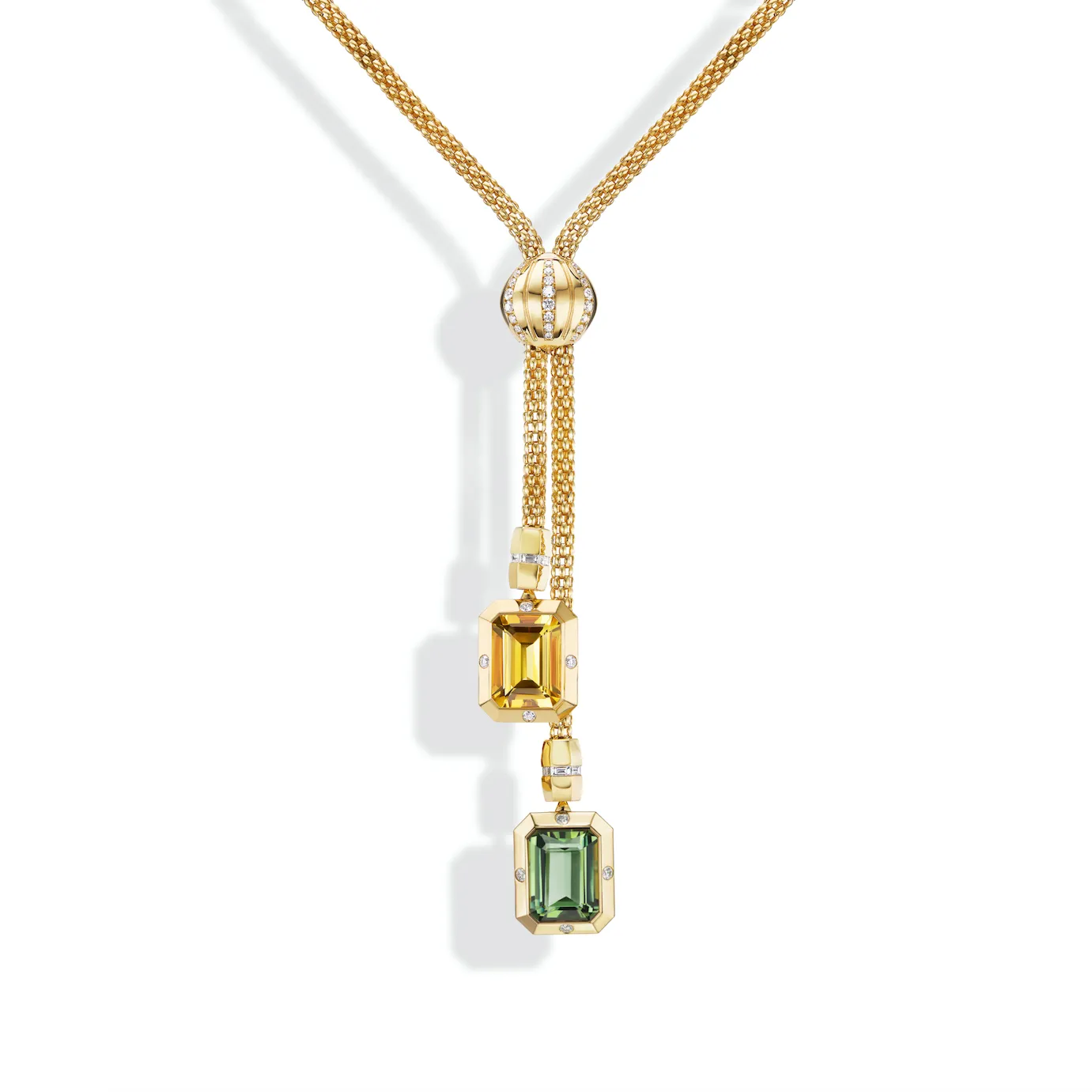 Stella Necklace Prasiolite Drops