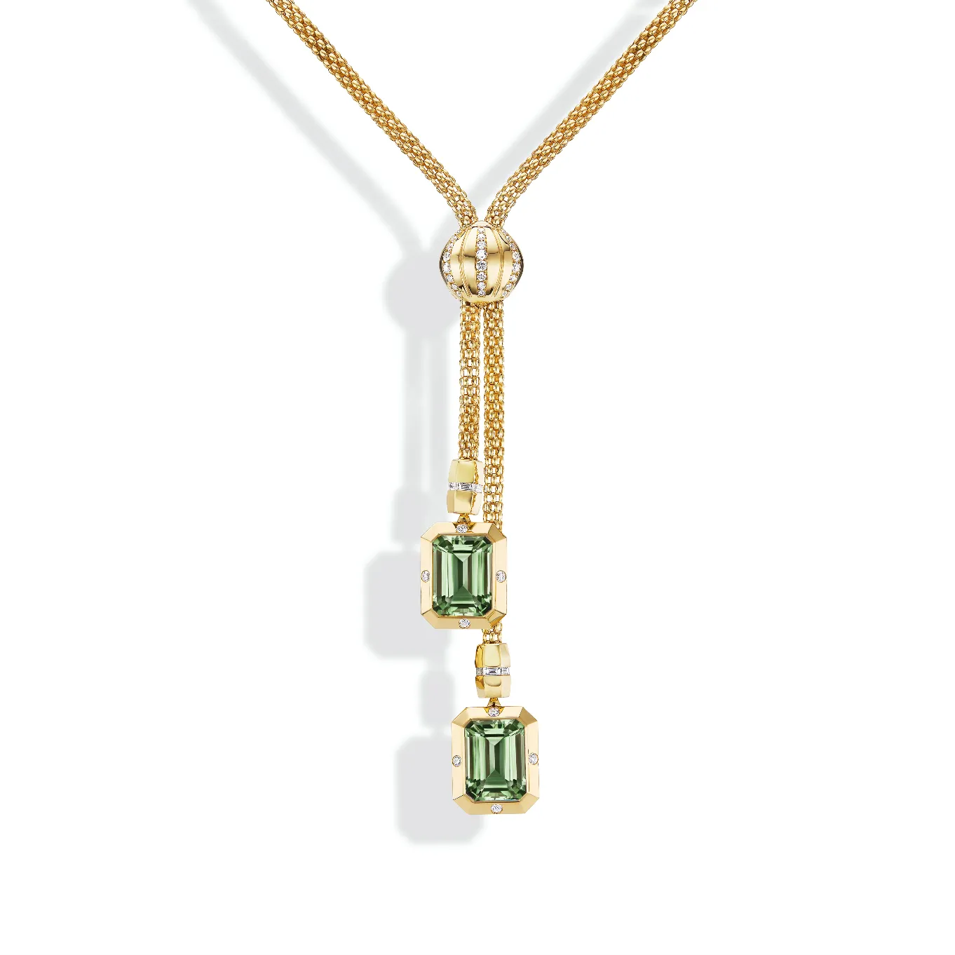 Stella Necklace Prasiolite Drops