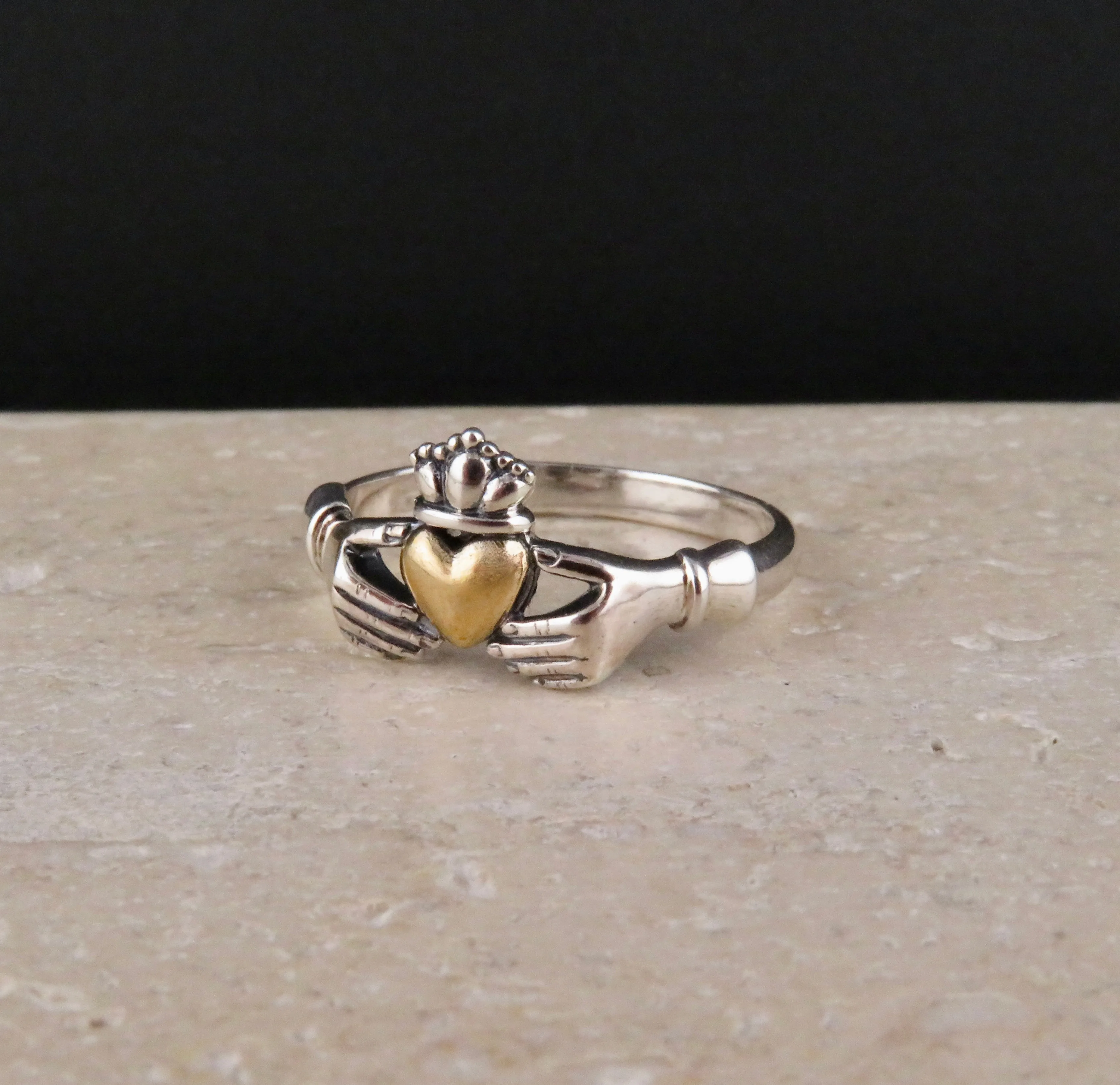 Sterling Claddagh Ring - Mixed Metals