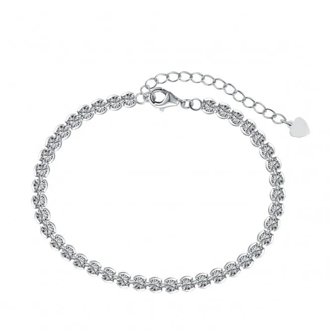 Sterling Silver Rhodium Plated Zirconia Bracelet ERLB035