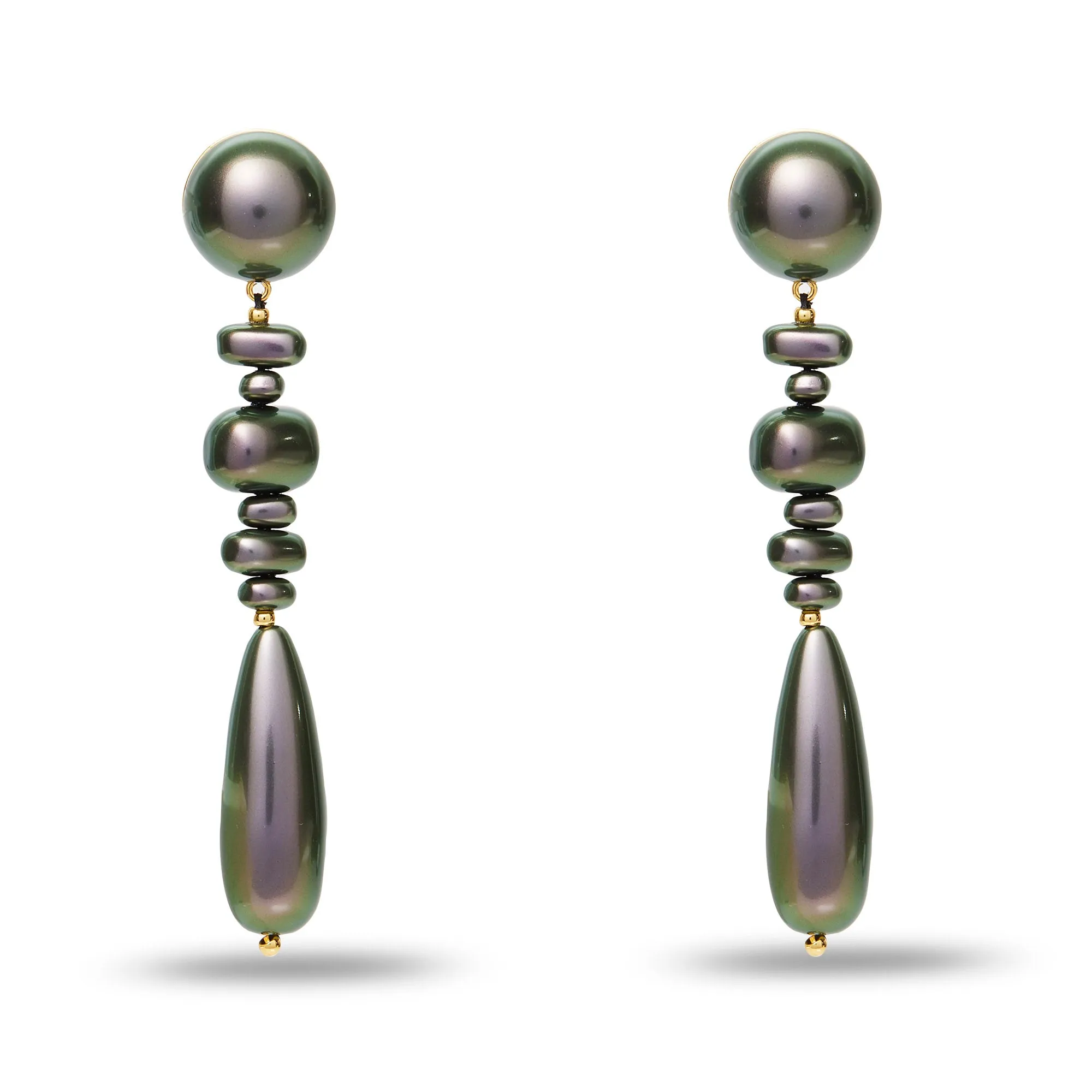 TAHITIAN PEARL COPACABANA LINEAR EARRINGS