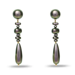 TAHITIAN PEARL COPACABANA LINEAR EARRINGS