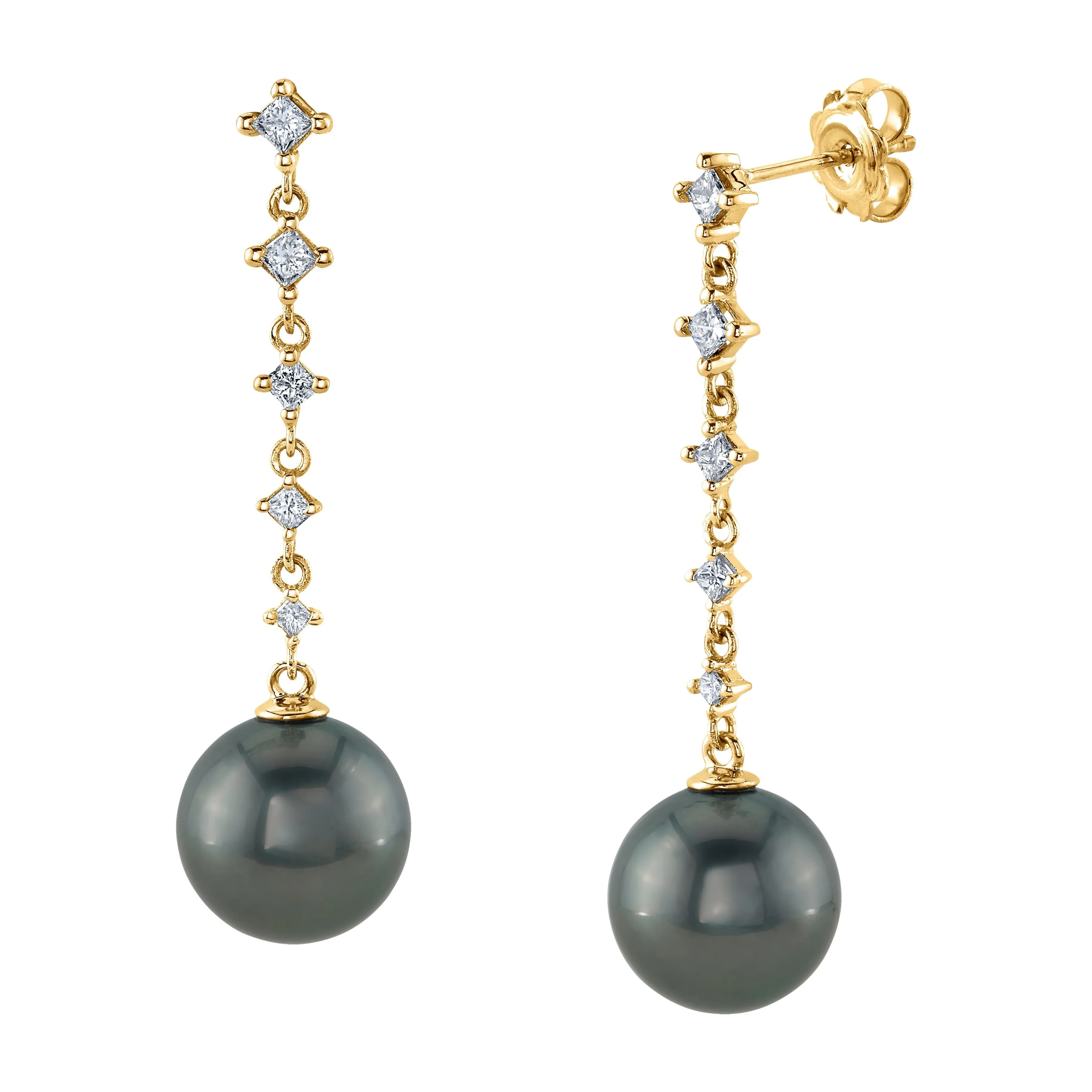 Tahitian South Sea Pearl & Diamond Brielle Earrings