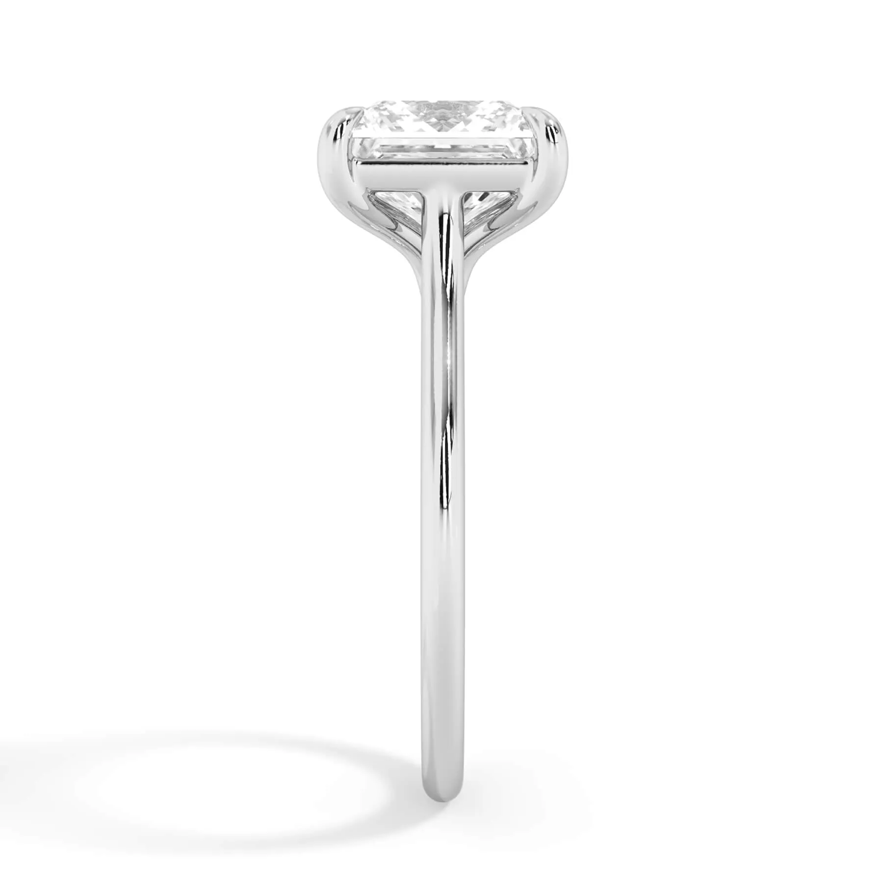 Thin Solitaire Engagement Ring 1.5mm Wide