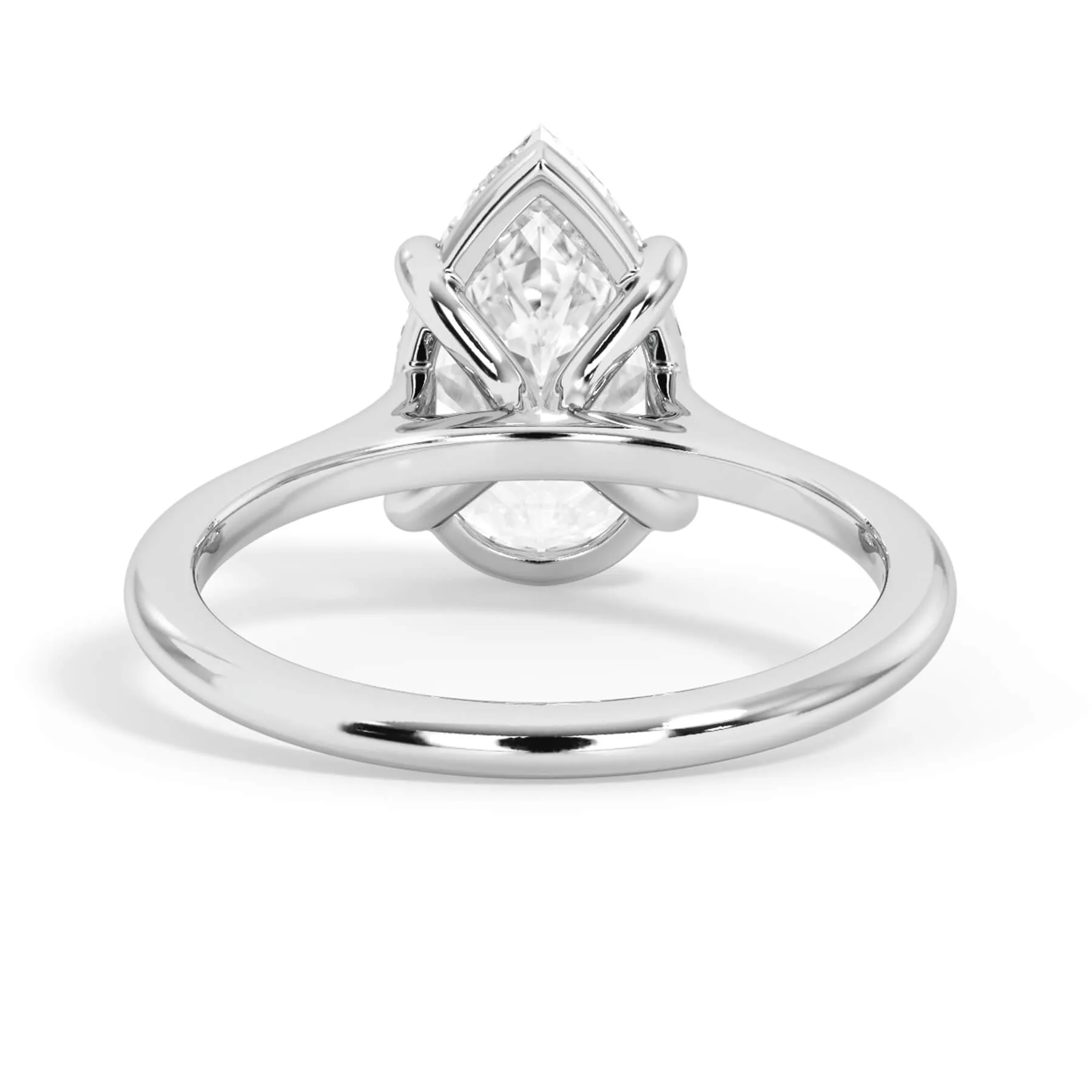 Thin Solitaire Engagement Ring 1.5mm Wide