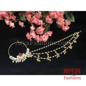 Traditional Kundan Bridal Nose Ring