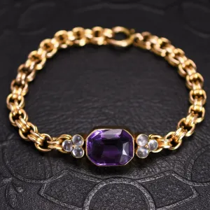 Victorian Amethyst & Moonstone Bracelet