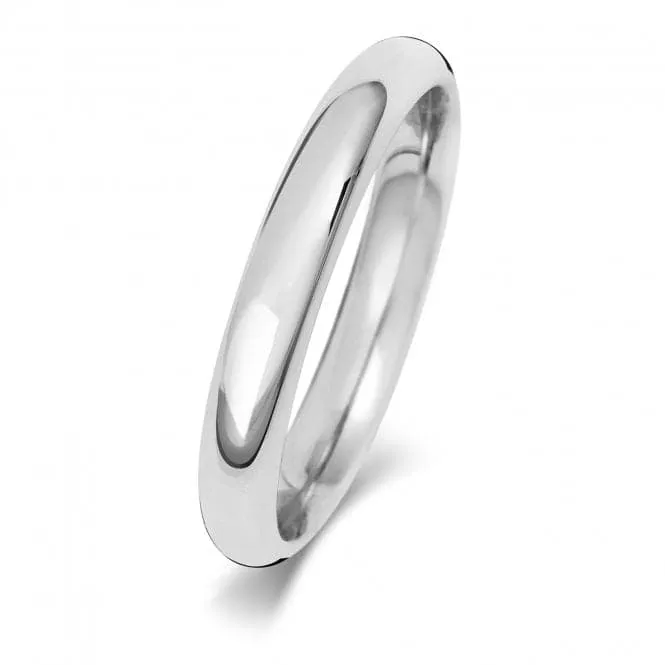 Wedding Band 18K Trad Court 3mm Wedding  Ring WQ163WH