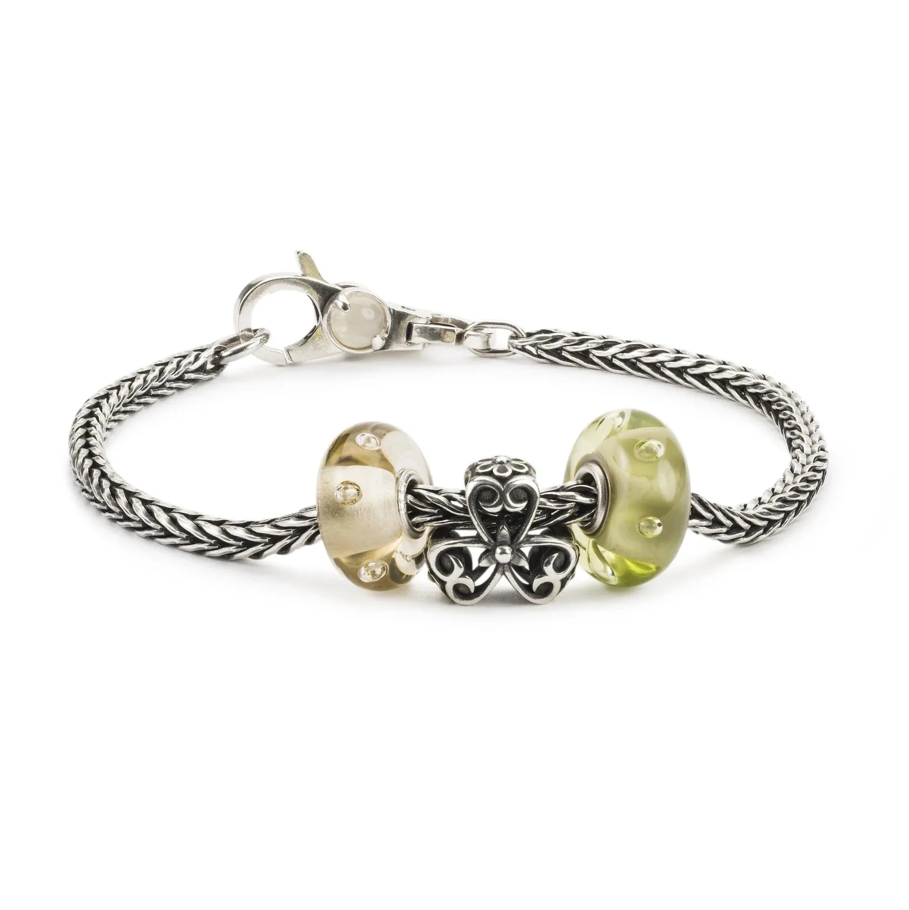 White & Green Lock | Trollbeads