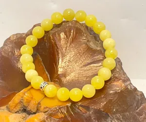 Yellow Serpentine 8mm Stretchy Bracelet