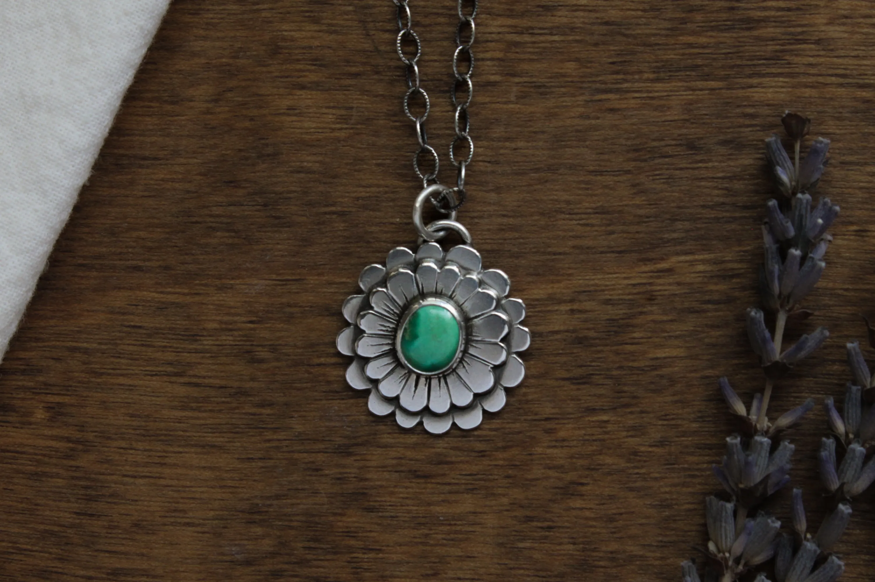 Zinnia Necklace | Emerald Valley Turquoise